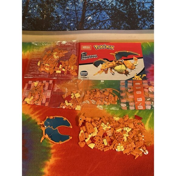 mega construx pokemon Charizard (extra‎ loose & Sealed Pieces) 90% Complete - Picture 1 of 7